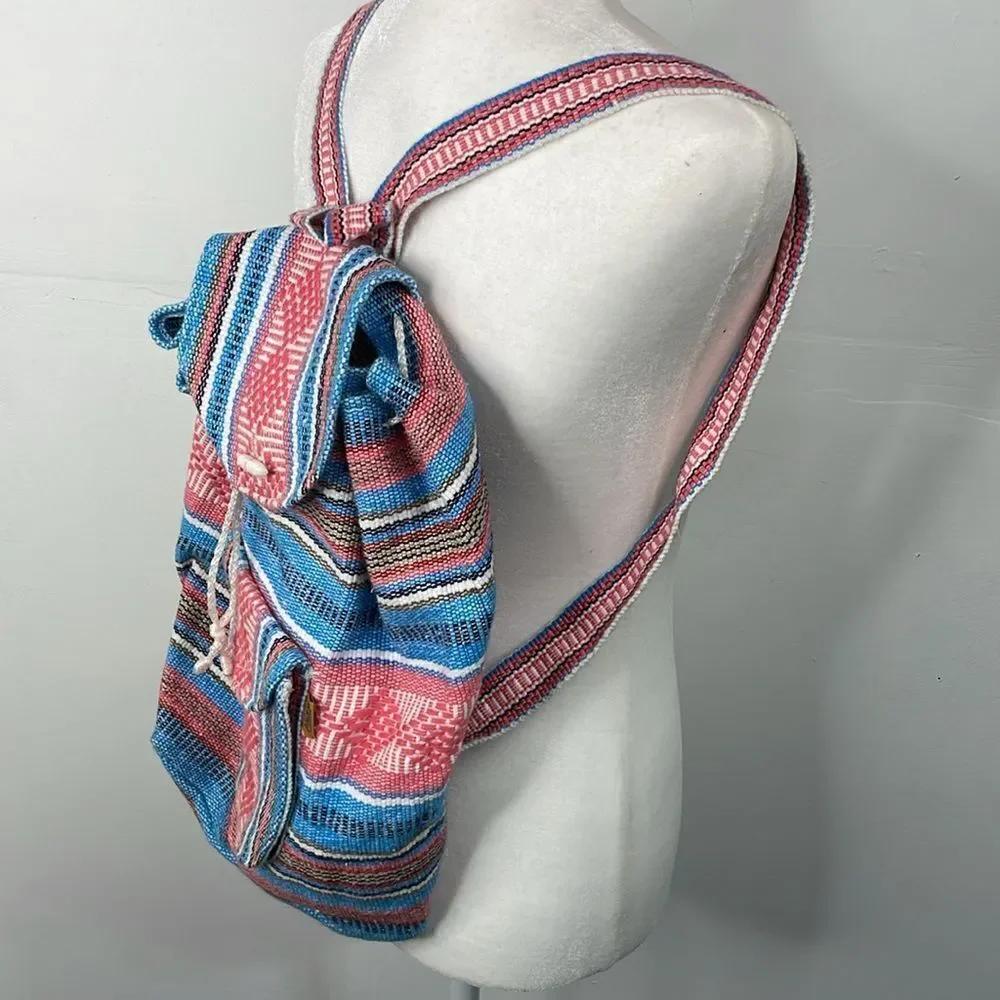Pinzon Canvas Boho Aztec Backpack - Picture 2 of 10